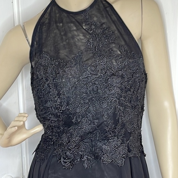 PlanoBridal•Halter Neckline•Black, Hi-Lo Dress - Picture 2 of 11